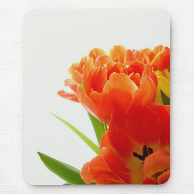 Orangene Tulpen-Mauspad Mousepad (Vorne)