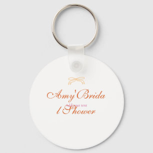 Orangener Bogen Brautparty bold retro handgezeichn Schlüsselanhänger