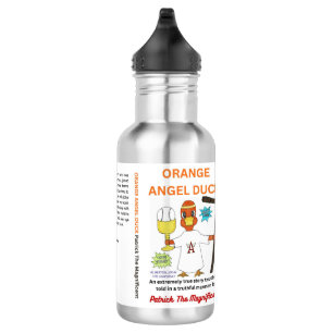 Orangener Engel Enten Wasserflasche
