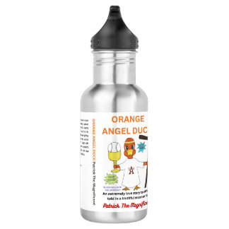 Orangener Engel Enten Wasserflasche