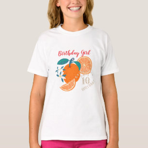 Orangener Fruchtiger Geburtstag T-Shirt
