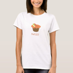 Orangener Obst-Cupcake T-Shirt