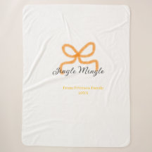 Orangener Schleifen-Jingle-Mingle Retro-Boho-Famil