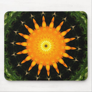 Orangener Sonnen-Mauspad Mousepad