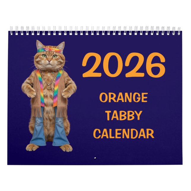 Orangener Tabby-Kalender Kalender (Titelbild)