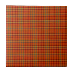 Orangener Tartan Keramikfliese
