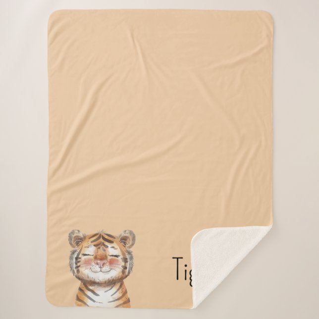 Orangener Tiger Sherpadecke (Vorderseite)