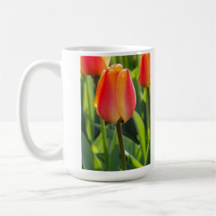 Orangener Tulpenschalen-Fotomug Kaffeetasse