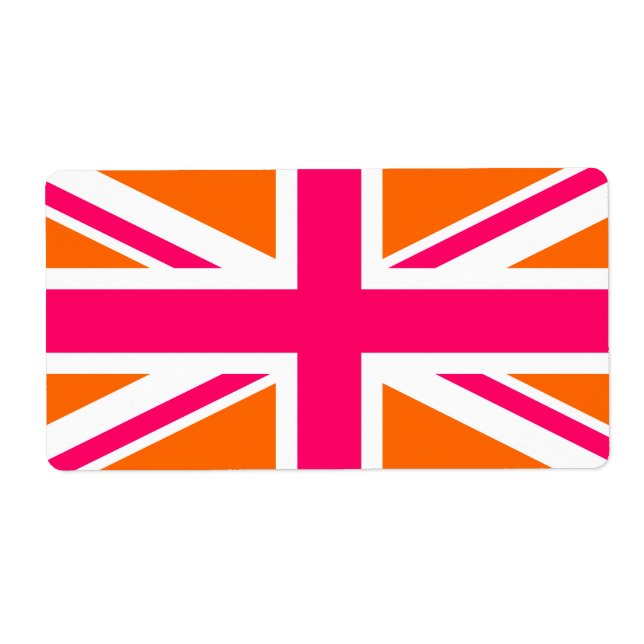 Orangener und Pinker Union Jack (Vorne)