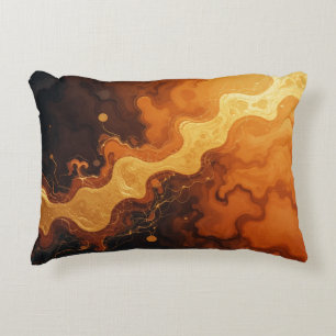 Orangenfarbener Hintergrund Akzent Kissen