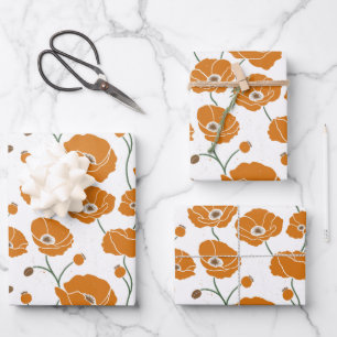 Orangenfeld Geschenkpapier Set