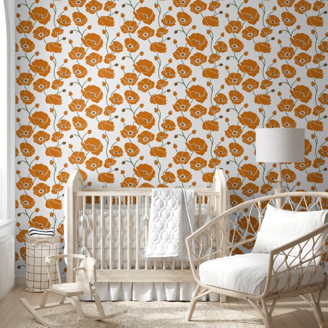 Orangenfeld Tapete (Kinder)