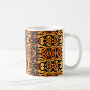 Orangenflames Stammmuster der Utopole Kaffeetasse