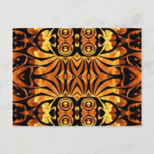 Orangenflames Stammmuster der Utopole Postkarte