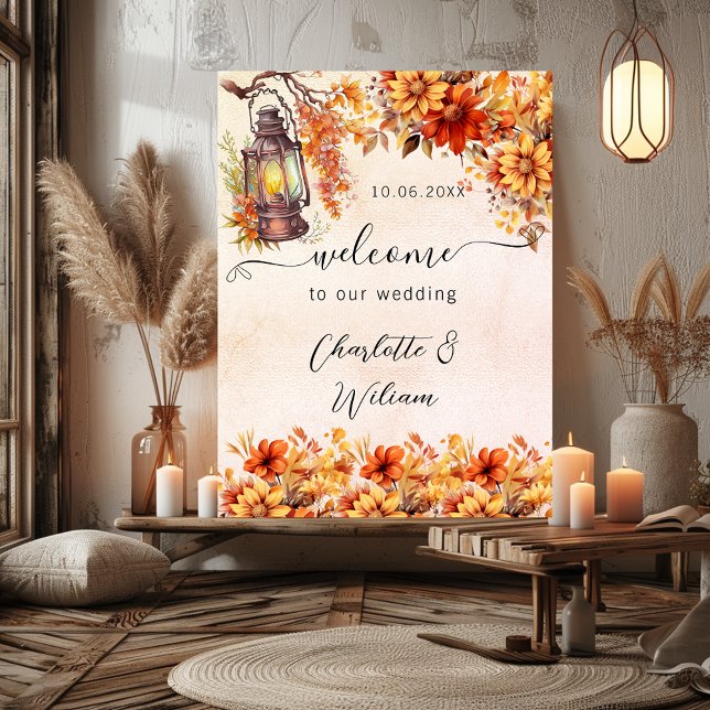 Orangenfloralen für Hochzeiten Poster (Von Creator hochgeladen)