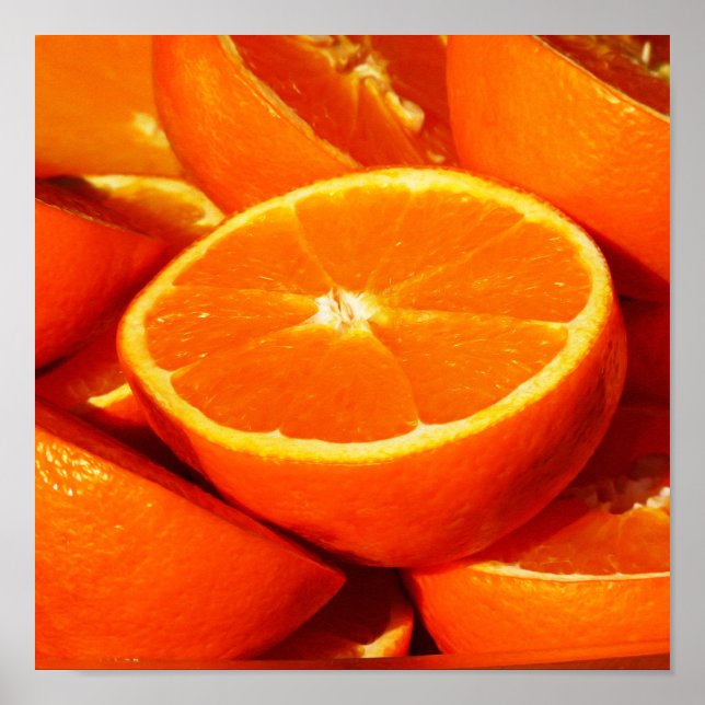 Orangenfotografie Poster (Vorne)