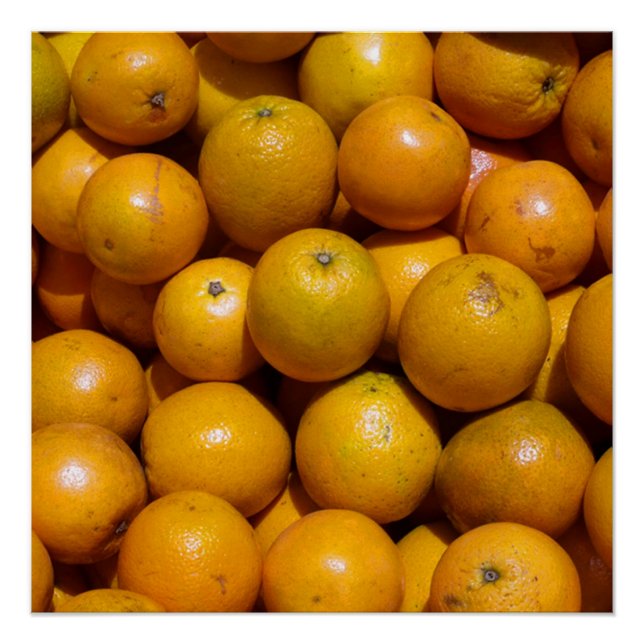 Orangenfrucht Florida Markt Orange Poster (Vorderseite)