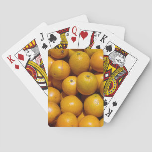 Orangenfrucht Florida Markt Orange Spielkarten