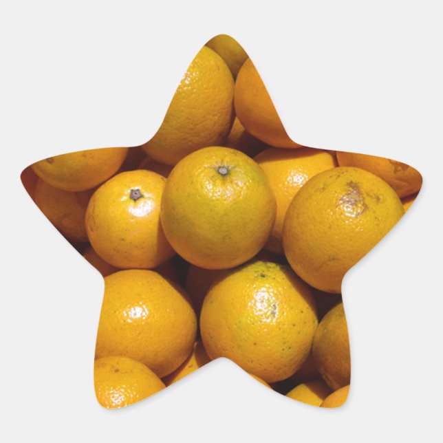 Orangenfrucht Florida Markt Orange Stern-Aufkleber (Vorderseite)
