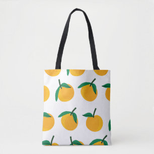 Orangenfrucht mit weißem Hintergrund nahtloses Pat Tasche