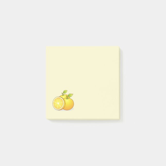 Orangenfrucht, niedlich post-it klebezettel (Vorderseite)