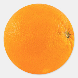 Orangenfrucht Runder Aufkleber