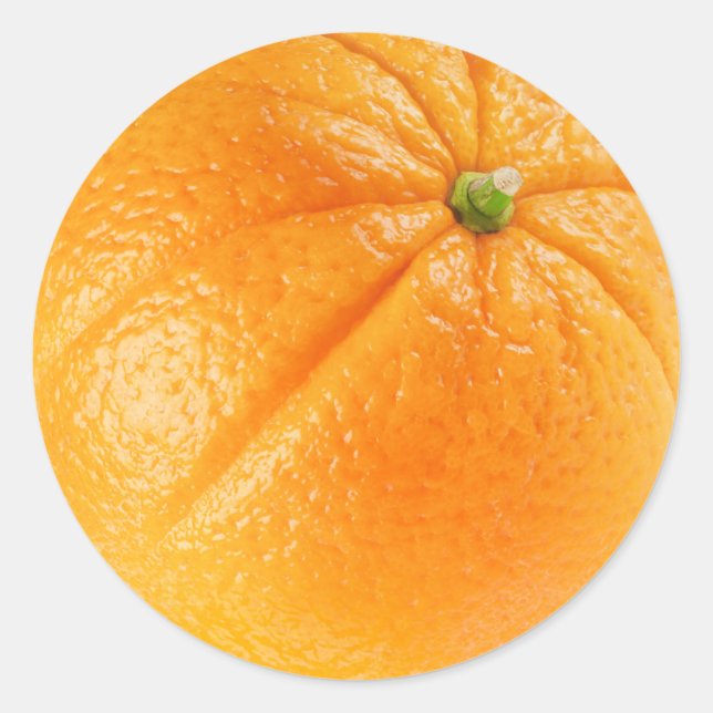 Orangenfrucht Runder Aufkleber (Vorderseite)