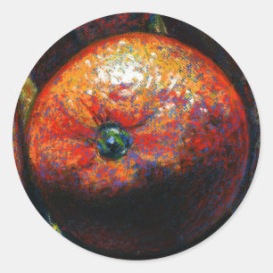 Orangenfruchtaufkleber Runder Aufkleber