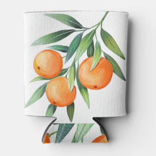 Orangenfrüchte in Aquarellfarben: Abgeschiedene Br Dosenkühler