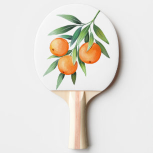 Orangenfrüchte in Aquarellfarben: Abgeschiedene Br Tischtennis Schläger