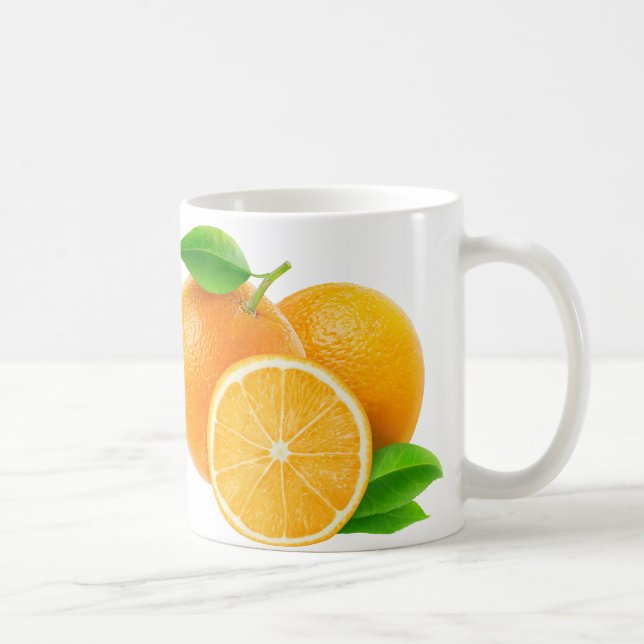 Orangenfrüchte Kaffeetasse (Rechts)