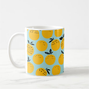 Orangenfrüchte nahtlos kaffeetasse