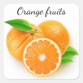 Orangenfrüchte Quadratischer Aufkleber