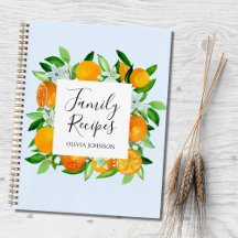 Orangenfrüchte und Blume Familienrezepte Kochbuch