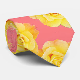 Orangengelbe Rose Korallenlachs Rosa Cool Krawatte