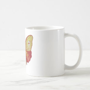 Orangengelbe Schmetterlinge Zeichnend Kaffeetasse