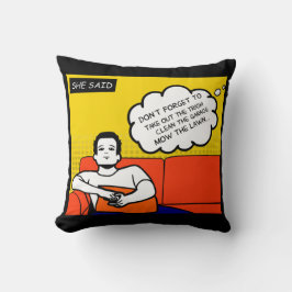 Orangengelber Honig Do Rugged Geek Comic Kissen