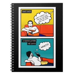 Orangengelber Honig Do Rugged Geek Comic Notizblock