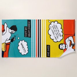 Orangengelber Honig Do Rugged Geek Comic Strandtuch