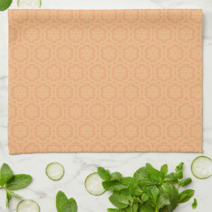 Orangengelber Western Folk Floral Soft Geometric Geschirrtuch
