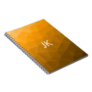 Orangengradientengeometrie Monogramm Notizblock