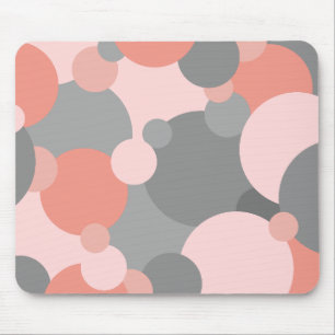 Orangengraue Moleküle Mauspad