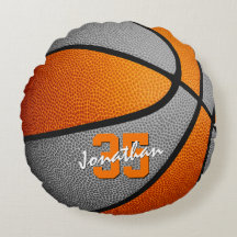 Orangengraue Schulfarben Jungs Basketball
