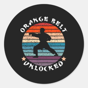 Orangengürtel ohne Sperre Erreichbarkeit Karate Be Runder Aufkleber