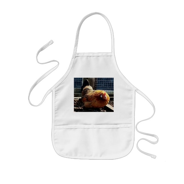 Orangenhahn Kinderschürze (Vorne)