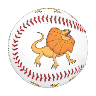 Orangenhals-Eidechsen-Cartoon Baseball