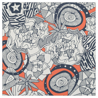 Orangenindigo Stoff