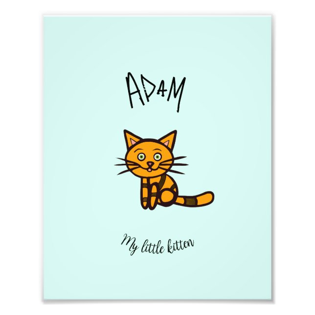 Orangenkatze Fotodruck (Vorne)