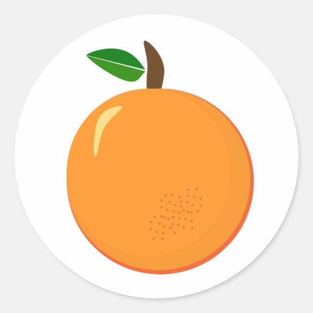 Orangenkleber Runder Aufkleber (Vorderseite)