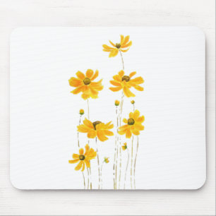 Orangenkosmos Blume Aquarell Mousepad